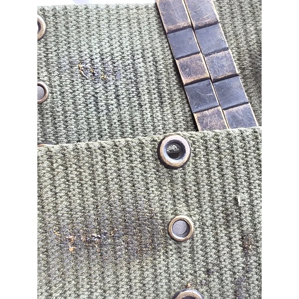 Lot of 2 U.S. Military Web Belts LC-2 ALICE & Vietnam Era Style OD Green Large